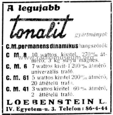 Speaker CM41; Tonalit Gramophon Rt (ID = 2474053) Altavoz-Au