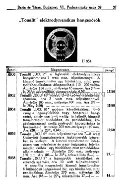 Speaker D.C.U. 2; Tonalit Gramophon Rt (ID = 2235906) Lautspr.-K