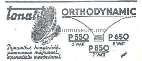 Speaker Orthodynamic P.650/L42; Tonalit Gramophon Rt (ID = 2216536) Lautspr.-K