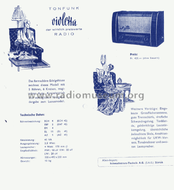 Violetta H; Tonfunk Export nach (ID = 2537942) Radio