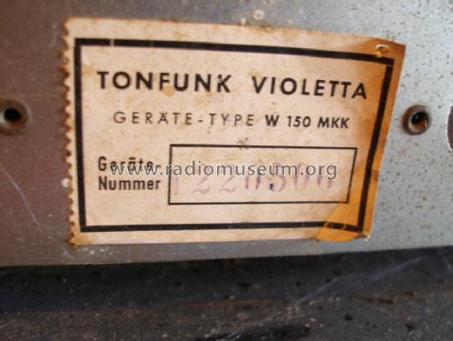 Violetta Perfectus W150 MKK; Tonfunk GmbH; (ID = 994505) Radio