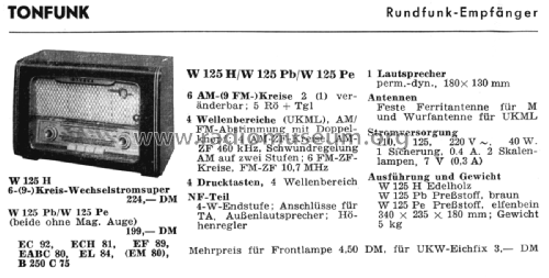 Violetta W125H; Tonfunk GmbH; (ID = 2955321) Radio