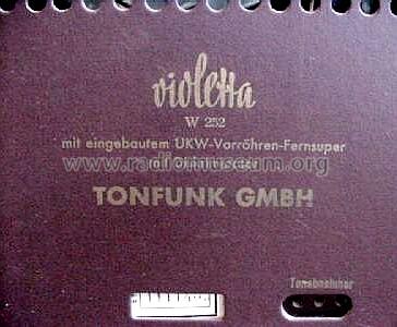 Violetta W252; Tonfunk GmbH; (ID = 67970) Radio