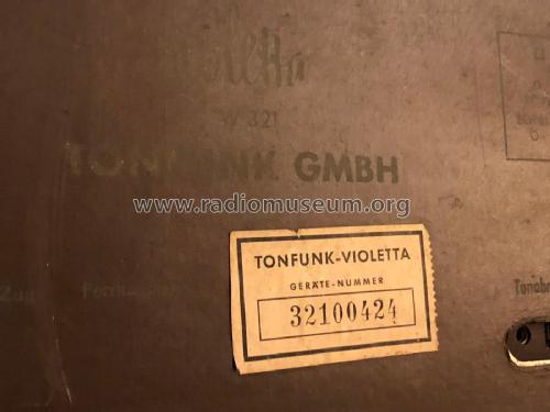 Violetta W321; Tonfunk GmbH; (ID = 2582808) Radio