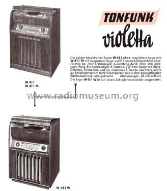 Violetta W411M; Tonfunk GmbH; (ID = 2601458) Radio