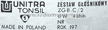 Zestaw Glosnikowy ZG 8 C/2; Tonsil UNITRA, (ID = 519895) Parleur