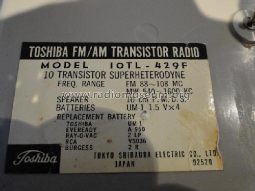 10TL-429F; Toshiba Corporation; (ID = 686145) Radio