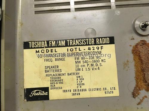 10TL-429F; Toshiba Corporation; (ID = 2900272) Radio