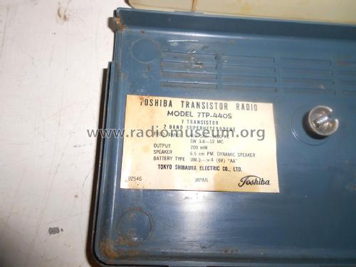 7 Transistor 2 Band Superheterodyne 7TP-440S; Toshiba Corporation; (ID = 2351954) Radio