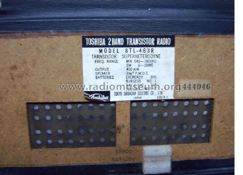 2 Band 8 Transistor 8TL-463R; Toshiba Corporation; (ID = 950247) Radio