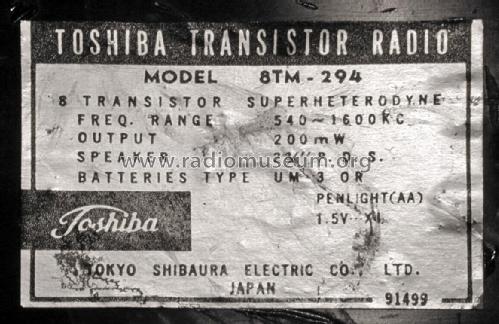 8TM-294 ; Toshiba Corporation; (ID = 2724711) Radio