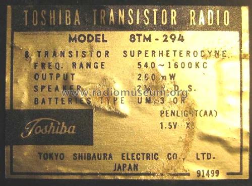 8TM-294 ; Toshiba Corporation; (ID = 661265) Radio