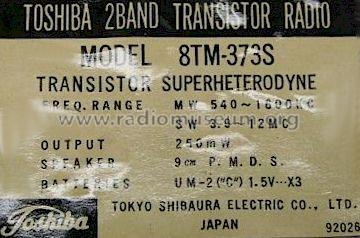 8TM-373S; Toshiba Corporation; (ID = 605386) Radio
