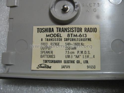 Eight Transistor 8TM-613; Toshiba Corporation; (ID = 1600633) Radio