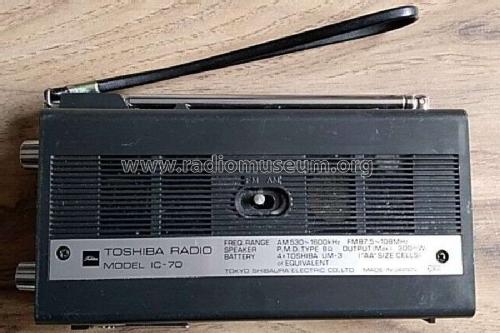 AM/FM Radio IC70; Toshiba Corporation; (ID = 2689818) Radio