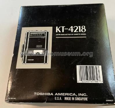 AM/FM Stereo Radio Cassette Player KT-4218; Toshiba Corporation; (ID = 2978647) Radio
