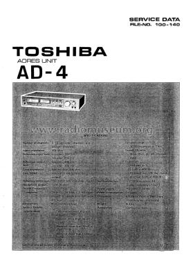 Aurex Automatic Dynamic Range Extension System AD-4; Toshiba Corporation; (ID = 1909290) Diversos