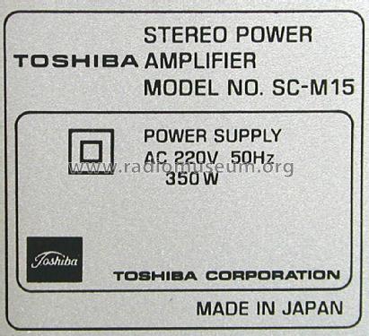 Aurex Stereo Power Amplifier SC-M15; Toshiba Corporation; (ID = 1598719) Ampl/Mixer