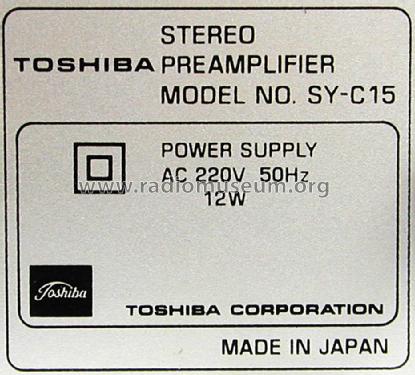 Aurex Stereo Pre Amplifier SY-C15; Toshiba Corporation; (ID = 1598716) Ampl/Mixer