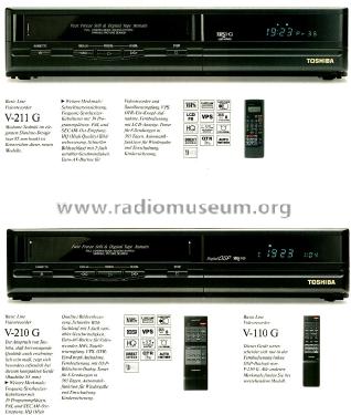 Basic-Line VHS-Videorecorder V-110G; Toshiba Corporation; (ID = 1688141) Sonido-V