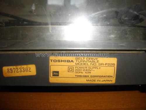 Full Automatic Belt Drive SR F225; Toshiba Corporation; (ID = 1762304) R-Player