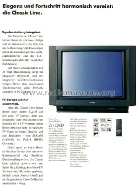 Classic Line 217D9D; Toshiba Corporation; (ID = 1687921) Televisore