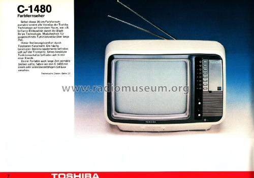 Colour Television C-1480 Ch= TAP-812; Toshiba Corporation; (ID = 2951726) Television