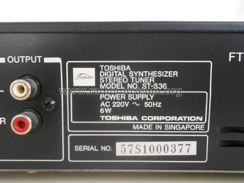 Digital Synthesized Stereo Tuner ST-S36; Toshiba Corporation; (ID = 2149454) Radio