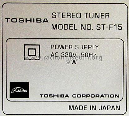 Aurex Stereo Tuner ST-F15; Toshiba Corporation; (ID = 1598709) Radio