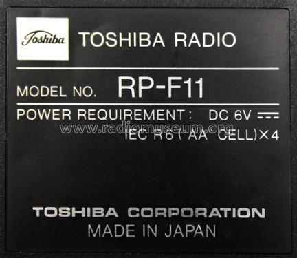 FM/MW/9-SW 11Band Receiver RP-F11; Toshiba Corporation; (ID = 1925537) Radio