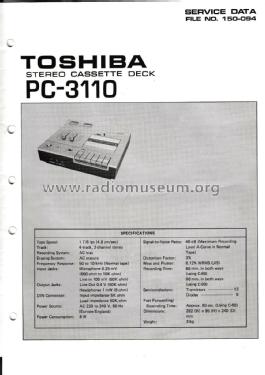 PC-3110; Toshiba Corporation; (ID = 2458890) R-Player