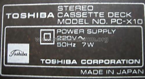 PC-X10; Toshiba Corporation; (ID = 813350) R-Player