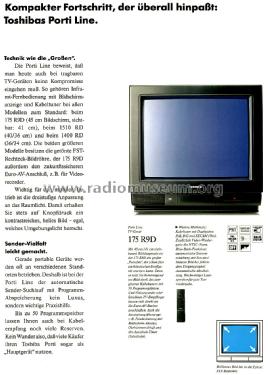 Porti Line 175R9D; Toshiba Corporation; (ID = 1687938) Television