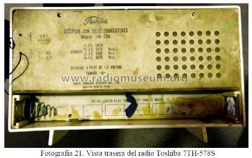 Radio receiver Sutatenza 7TH-578S; Toshiba Corporation; (ID = 2525930) Radio