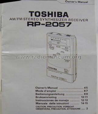 RP-2057; Toshiba Corporation; (ID = 1493991) Radio