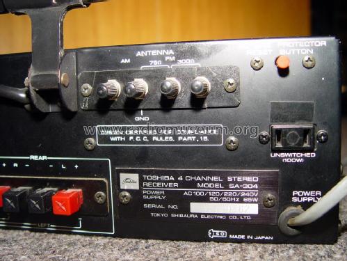 SA-304; Toshiba Corporation; (ID = 1117624) Radio