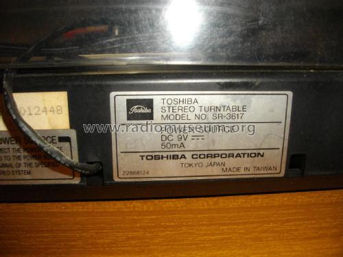 Stereo Turntable SR-3617; Toshiba Corporation; (ID = 1762333) Ton-Bild