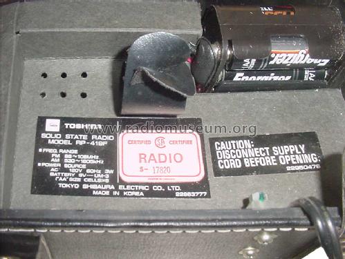 Solid State Radio RP-419F; Toshiba Corporation; (ID = 500934) Radio