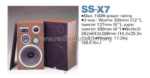 Speaker System SS-X7; Toshiba Corporation; (ID = 1859712) Altavoz-Au