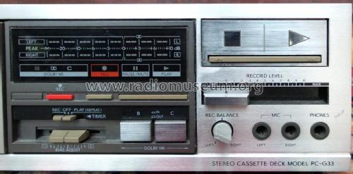 Stereo Cassette Deck PC-G33; Toshiba Corporation; (ID = 1807261) R-Player