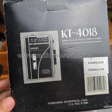 Stereo Radio Cassette Player KT-4018; Toshiba Corporation; (ID = 2978290) Radio