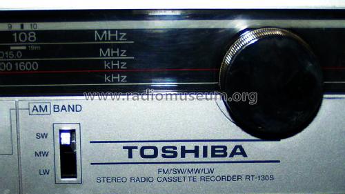 Stereo Radio Cassette Recorder RT-130S; Toshiba Corporation; (ID = 1642172) Radio