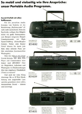 Stereo-Radio-Cassettenrecorder RT-8031; Toshiba Corporation; (ID = 1688188) Radio