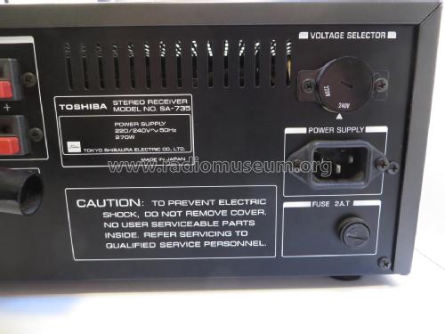 Stereo Receiver Model SA-735; Toshiba Corporation; (ID = 2049518) Radio