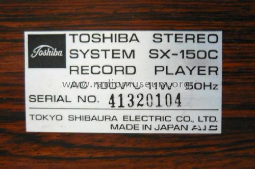 Stereo Music System SX-150C; Toshiba Corporation; (ID = 1653832) Radio