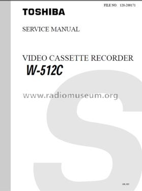 Video Cassette Recorder W-512C; Toshiba Corporation; (ID = 1785003) Ton-Bild