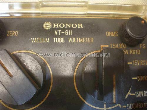 Honor Vacuum Tube Voltmeter - VTVM VT-611; Tosho Electronics Co (ID = 2436744) Equipment