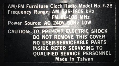 AM/FM Furniture Clock Radio F-28; Trakton brand, (ID = 2929886) Radio