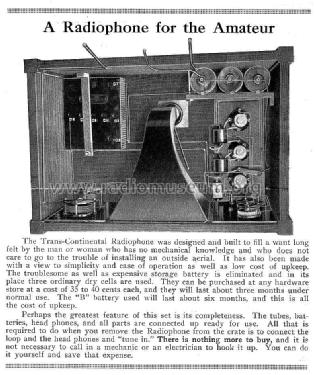 Trans-Continental Radiophone ; Trans-Continental (ID = 993936) Radio