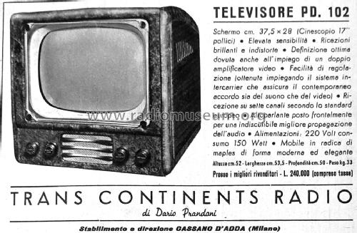 PD102; Trans Continents (ID = 2807240) Televisore
